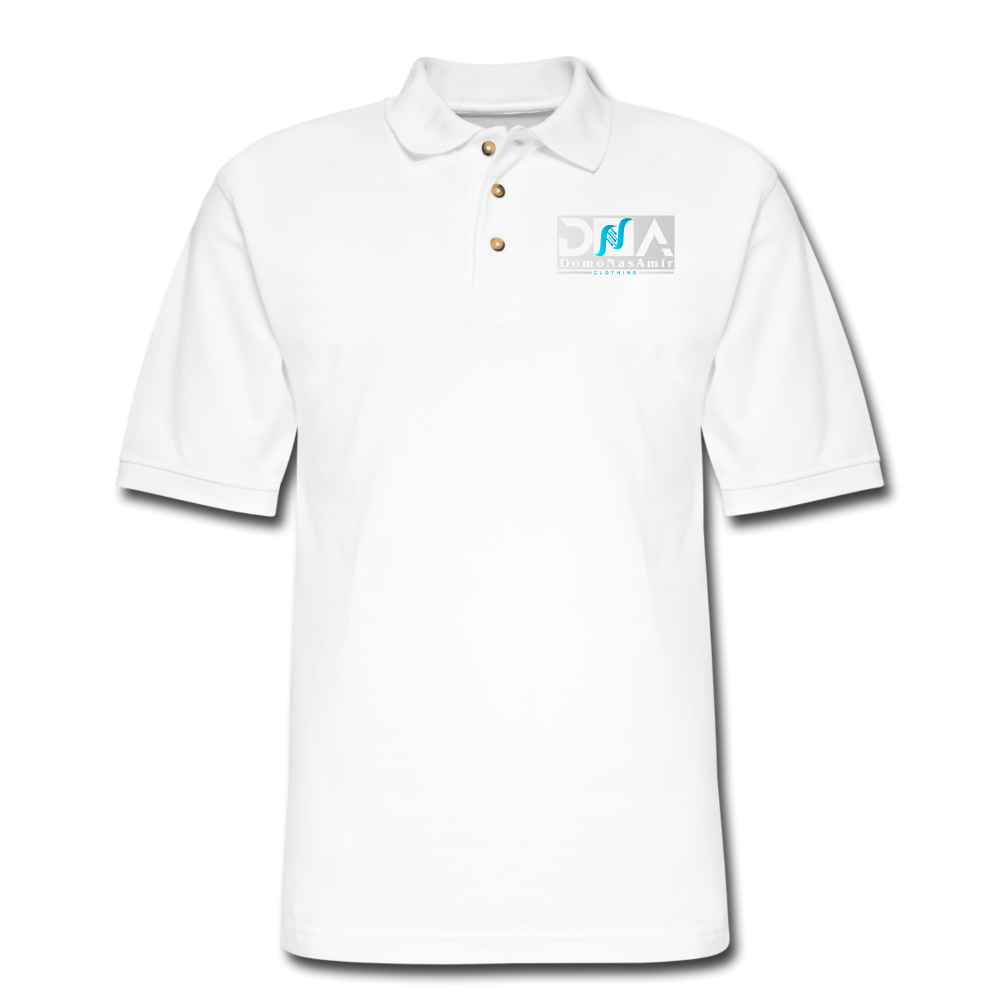 DNA Brand Men's Pique Polo Shirt - white