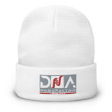 DNA Grey And Red Embroidered Beanie