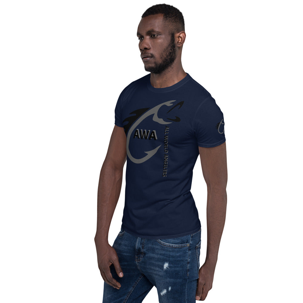 AWA Grey & Black Angler Tee by DNA Branding — product view 12