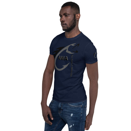 AWA Grey & Black Angler Tee by DNA Branding — product view 12