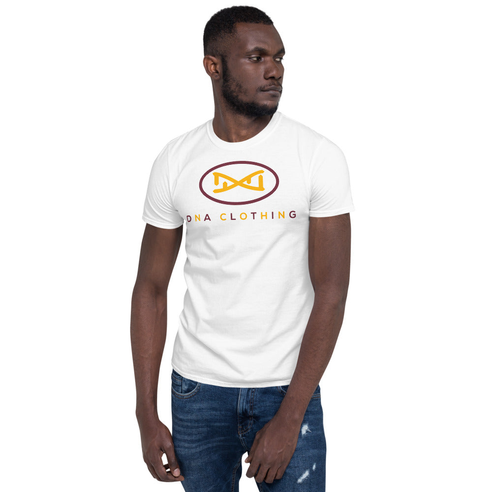 New DNA Brand Burgundy and Gold Short-Sleeve Unisex T-Shirt