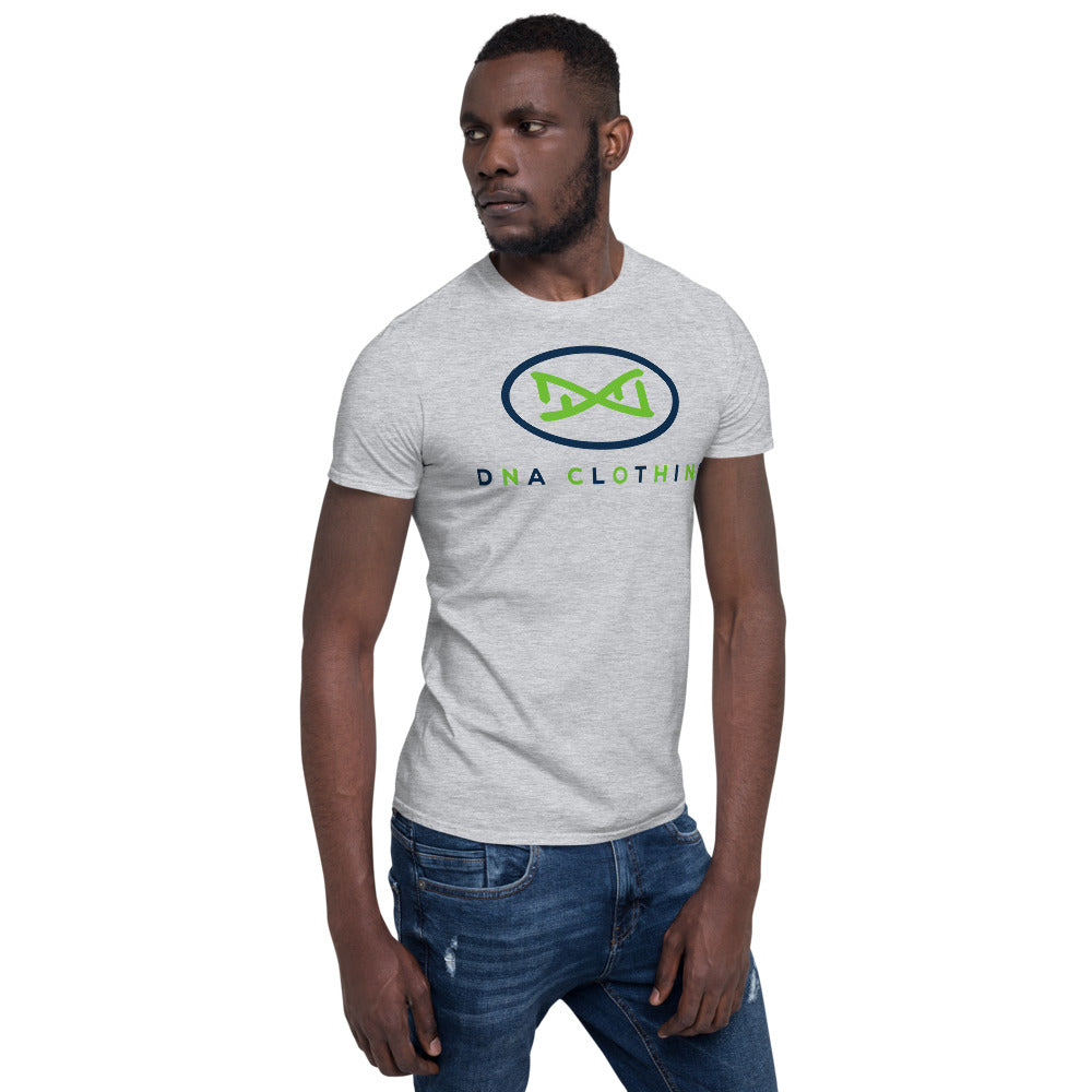 New DNA Brand Lime Green and Blue Short-Sleeve Unisex T-Shirt