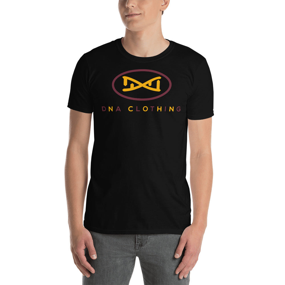 New DNA Brand Burgundy and Gold Short-Sleeve Unisex T-Shirt