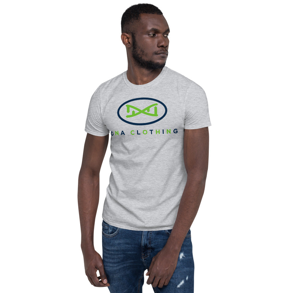 New DNA Brand Lime Green and Blue Short-Sleeve Unisex T-Shirt