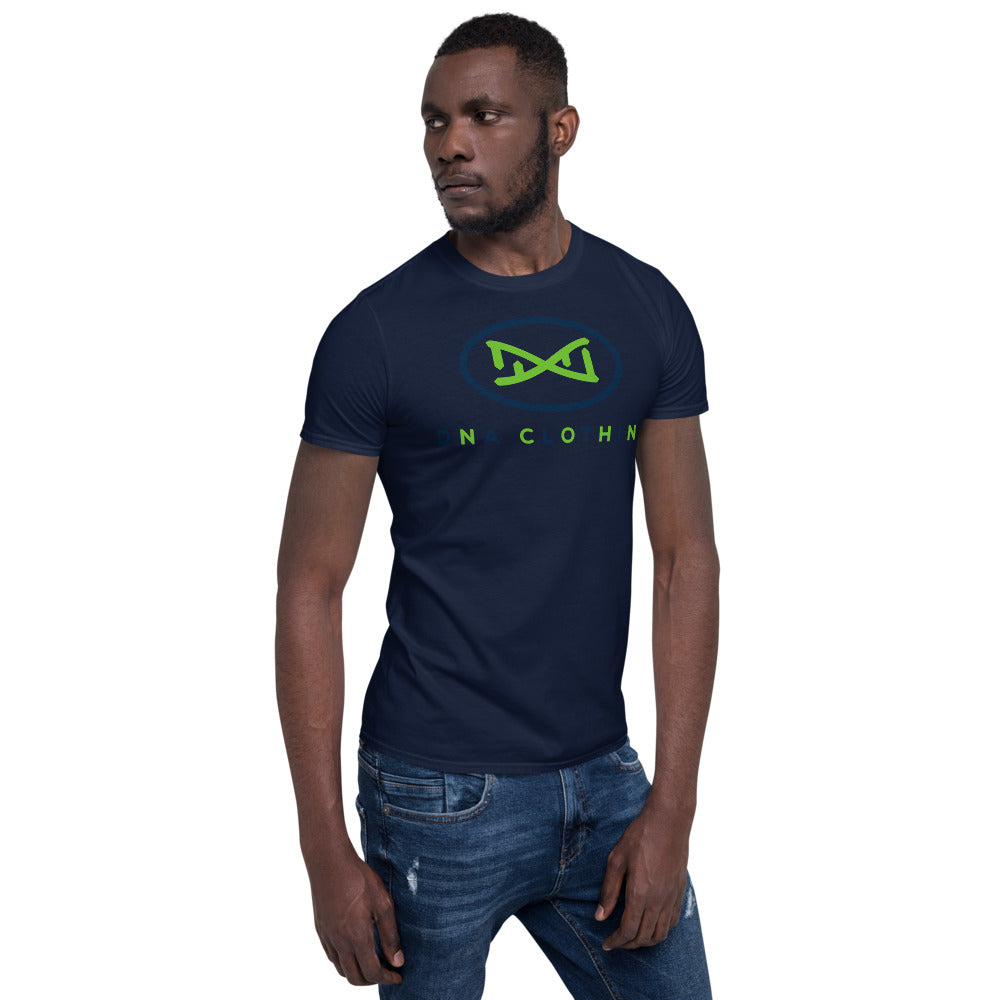 New DNA Brand Lime Green and Blue Short-Sleeve Unisex T-Shirt