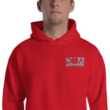 DNA Grey and Red Logo Unisex Hoodie