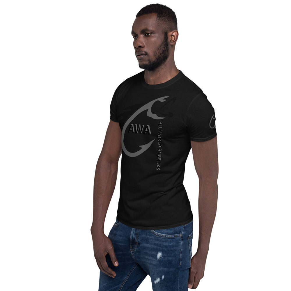 AWA Grey & Black Angler Tee by DNA Branding — product view 8