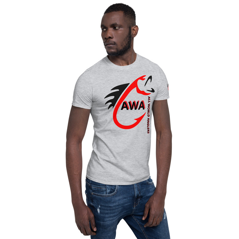 AWA Red & Black Angler Tee by DNA Branding — product view 18