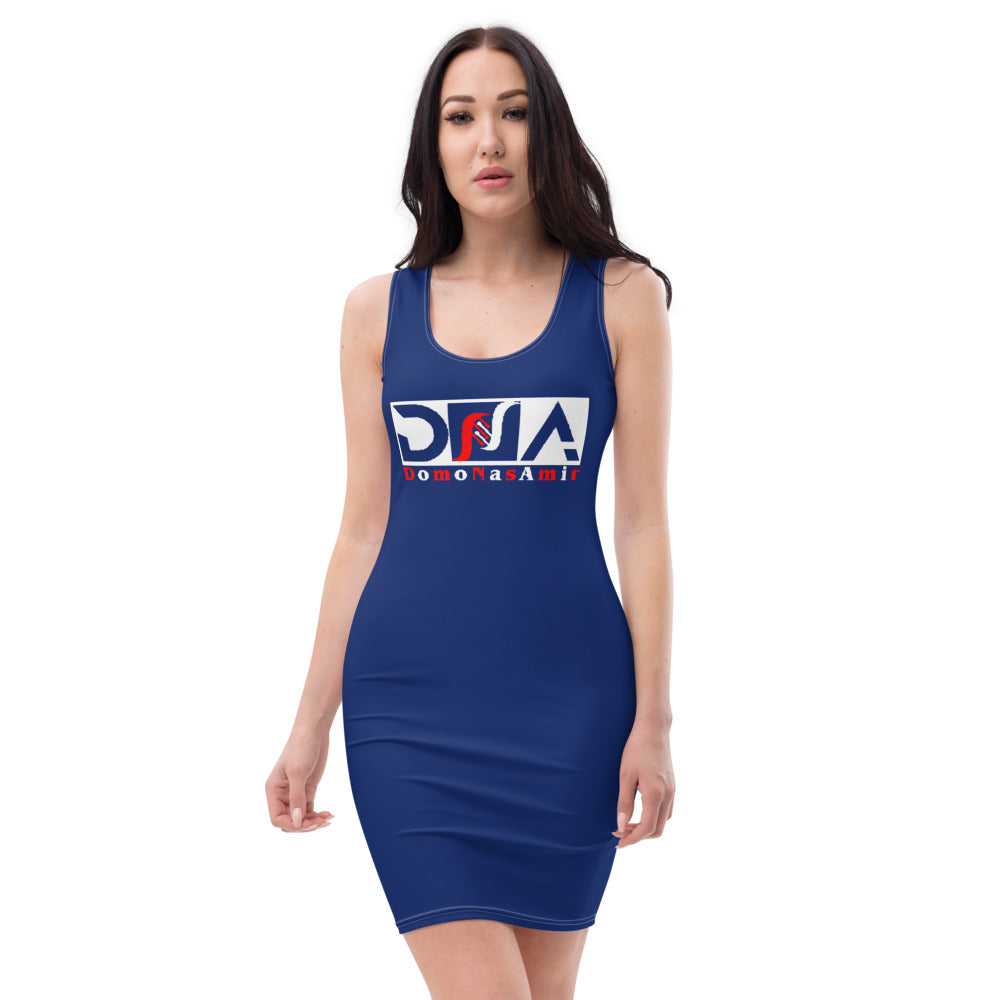 DNA Red and White Logo Dress