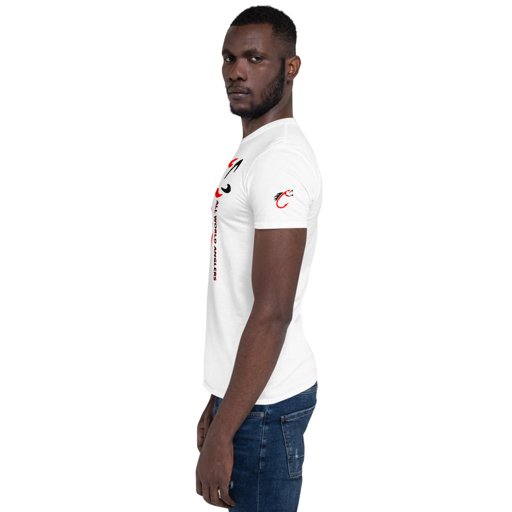 AWA Red & Black Angler Tee by DNA Branding — product view 4