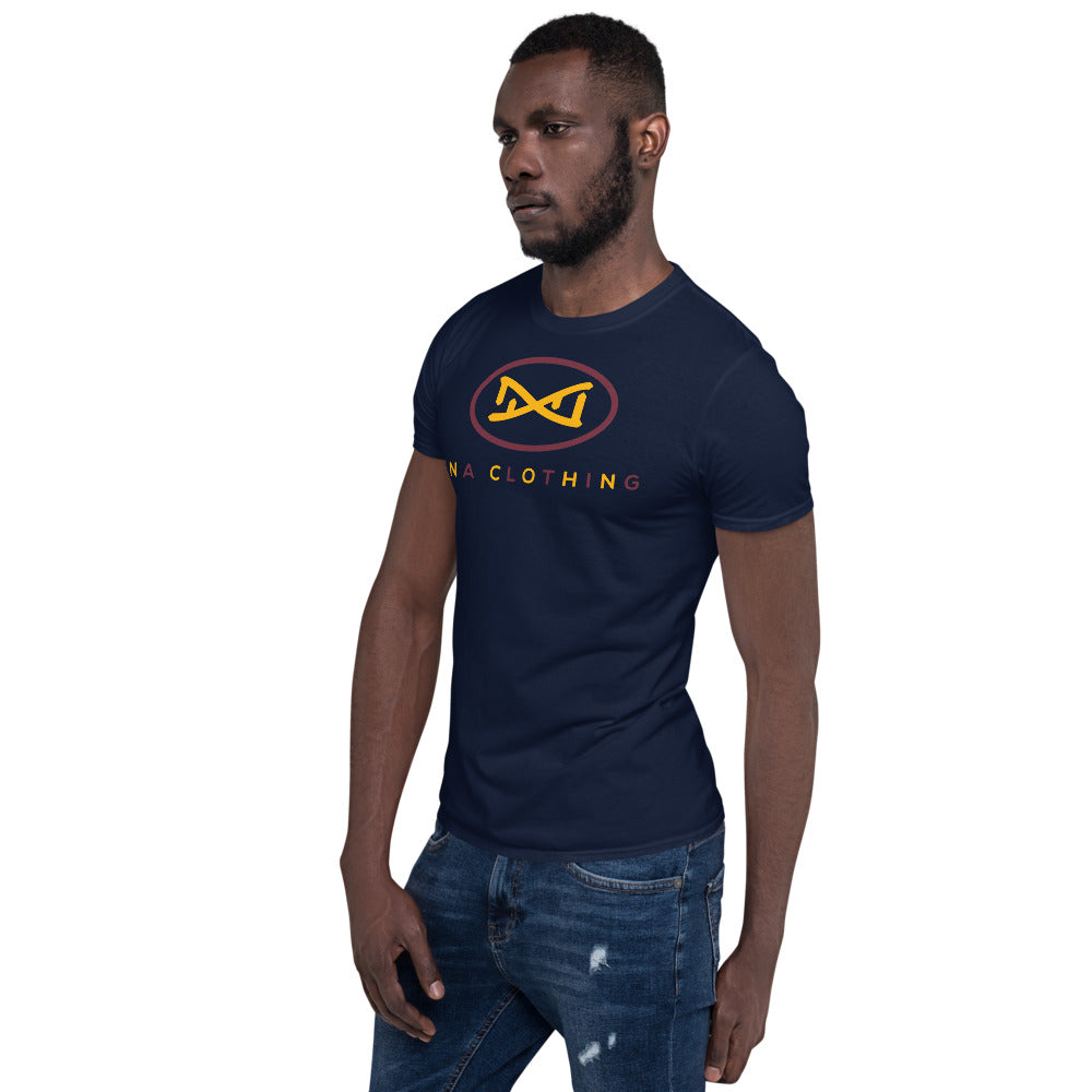 New DNA Brand Burgundy and Gold Short-Sleeve Unisex T-Shirt