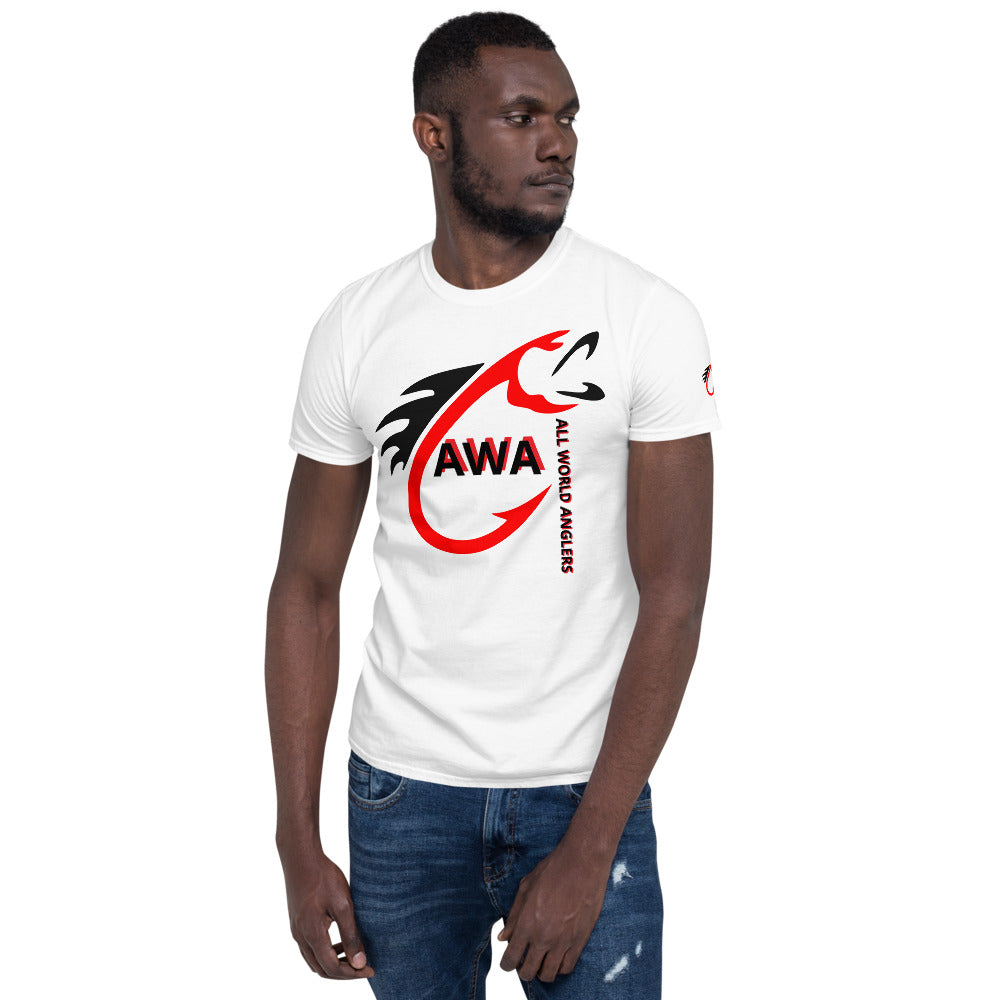 AWA All World Anglers Red/Black Short-Sleeve Unisex T-Shirt