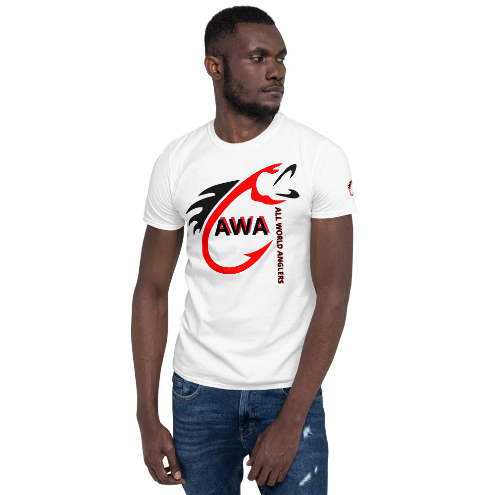 AWA Red & Black Angler Tee by DNA Branding — product view 1