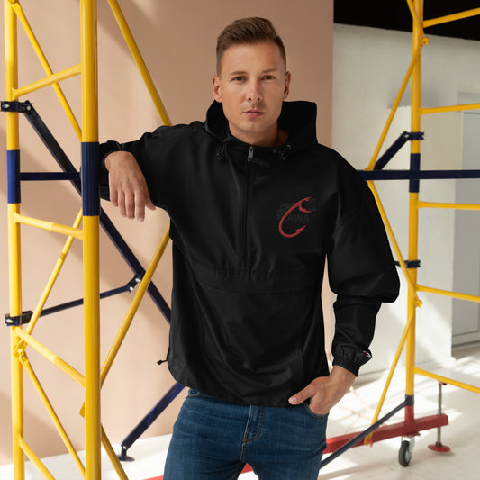 AWA Packable Fishing Jacket in black by DNA Branding