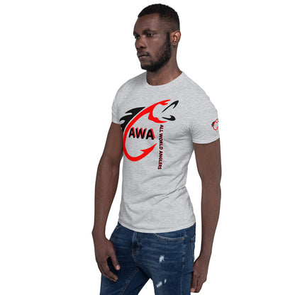 AWA Red & Black Angler Tee by DNA Branding — product view 19