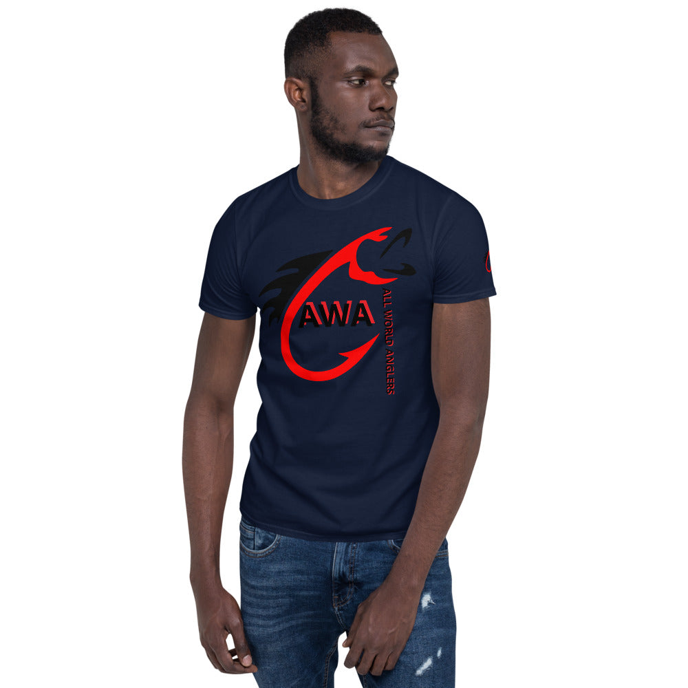 AWA Red & Black Angler Tee by DNA Branding — product view 9