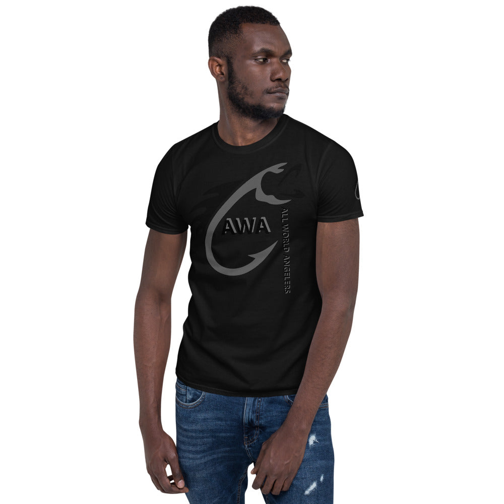 AWA Grey & Black Angler Tee by DNA Branding — product view 6