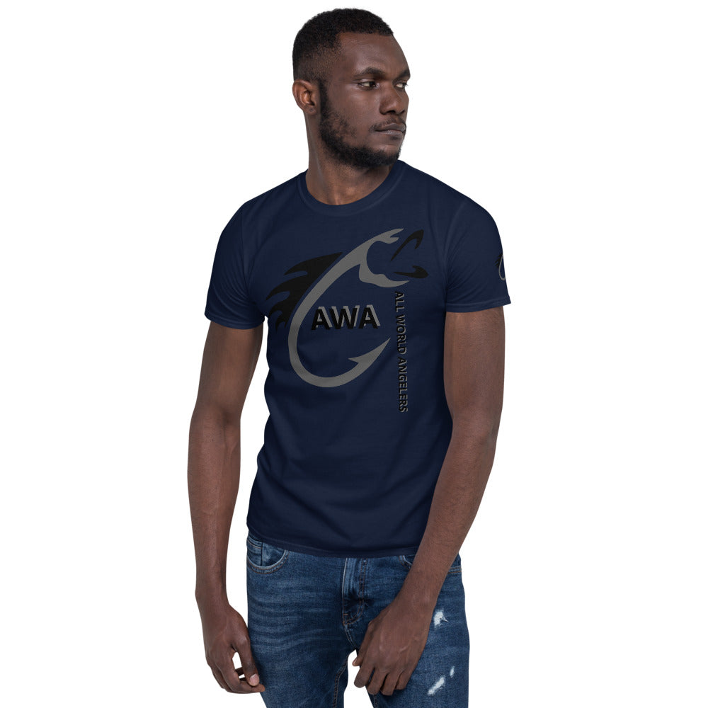 AWA Grey & Black Angler Tee by DNA Branding — product view 10