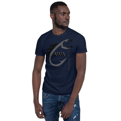 AWA Grey & Black Angler Tee by DNA Branding — product view 10