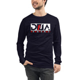 DNA White and Red Logo Unisex Long Sleeve Tee