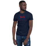 New DNA Brand Blue and Red Short-Sleeve Unisex T-Shirt