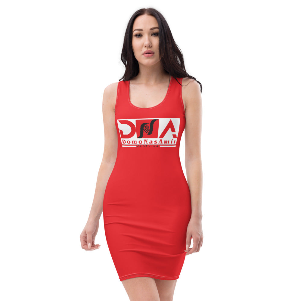 DNA White and Black Logo Dress