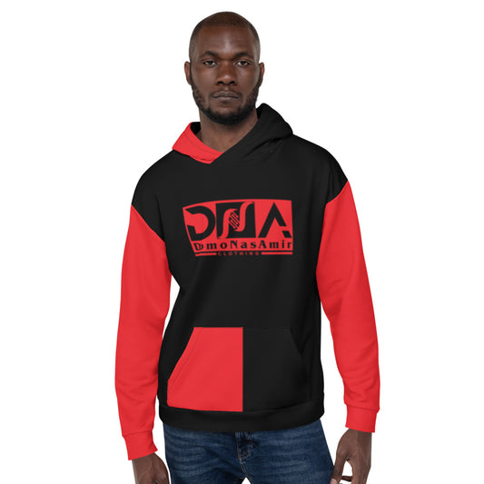 DNA Red & Black Hoodie by DNA Branding