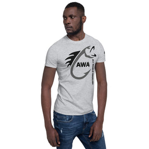 AWA All World Anglers Grey/Black Short-Sleeve Unisex T-Shirt