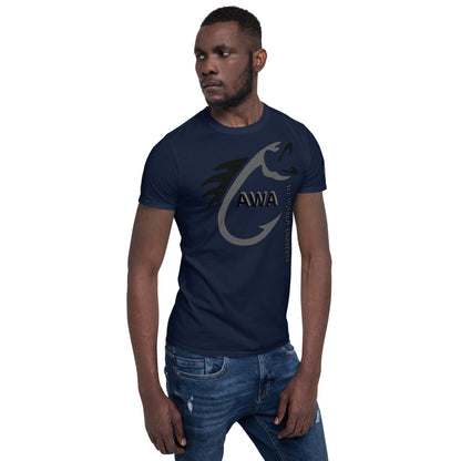 AWA Grey & Black Angler Tee by DNA Branding — product view 11