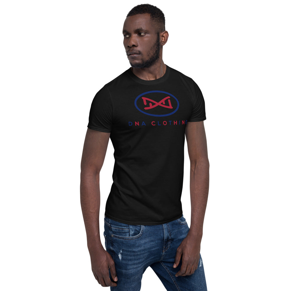 New DNA Brand Blue and Red Short-Sleeve Unisex T-Shirt