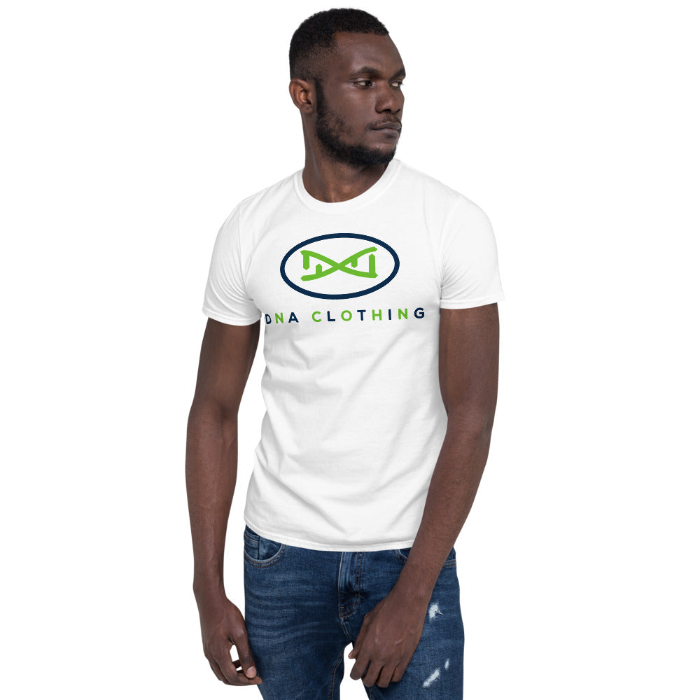 New DNA Brand Lime Green and Blue Short-Sleeve Unisex T-Shirt