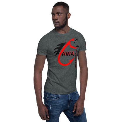 AWA Red & Black Angler Tee by DNA Branding — product view 14