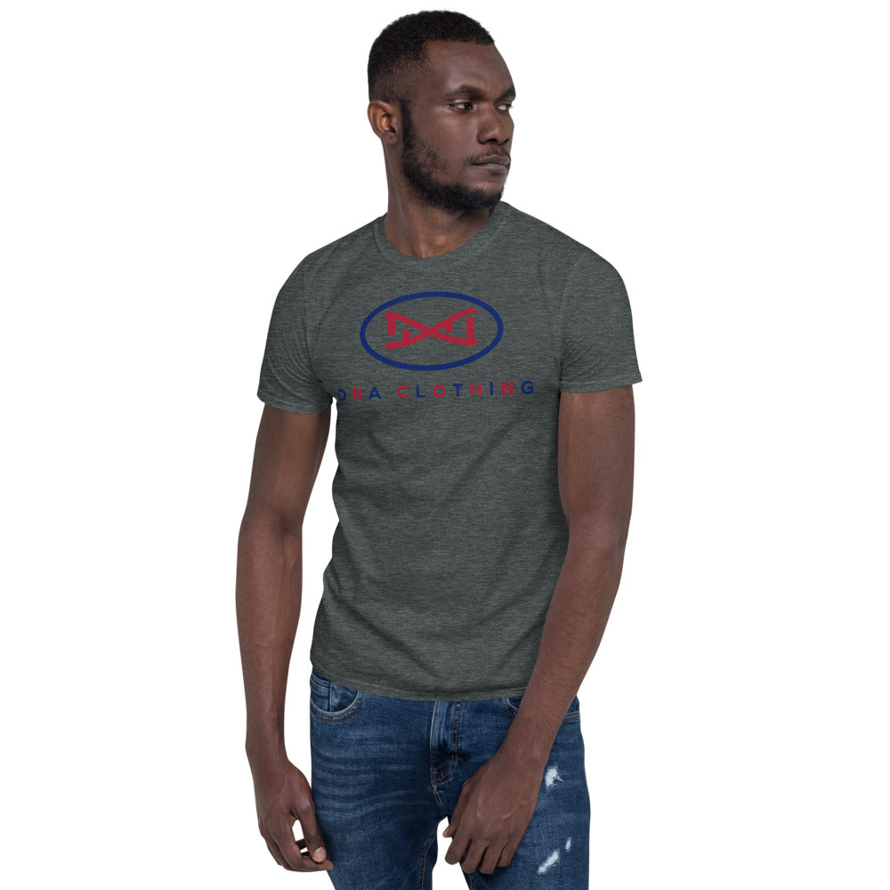 New DNA Brand Blue and Red Short-Sleeve Unisex T-Shirt