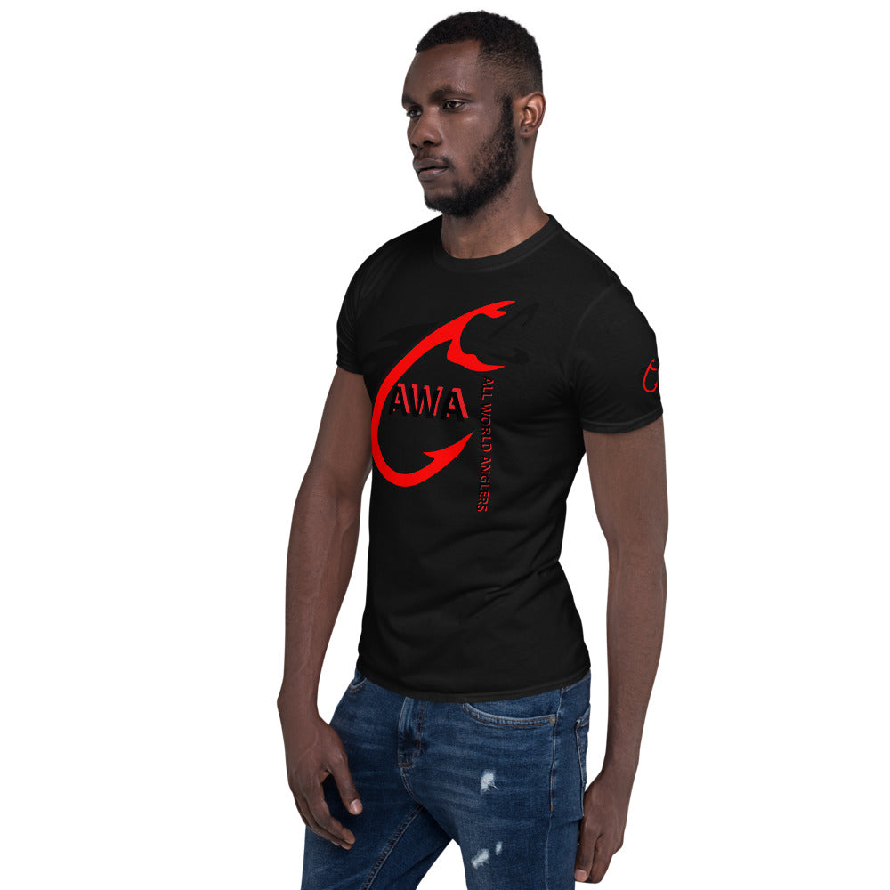 AWA Red & Black Angler Tee by DNA Branding — product view 7