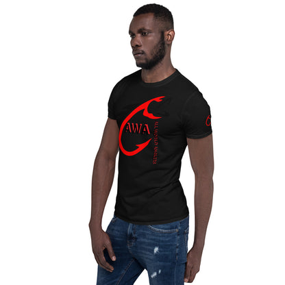 AWA Red & Black Angler Tee by DNA Branding — product view 7