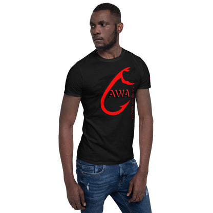 AWA Red & Black Angler Tee by DNA Branding — product view 6