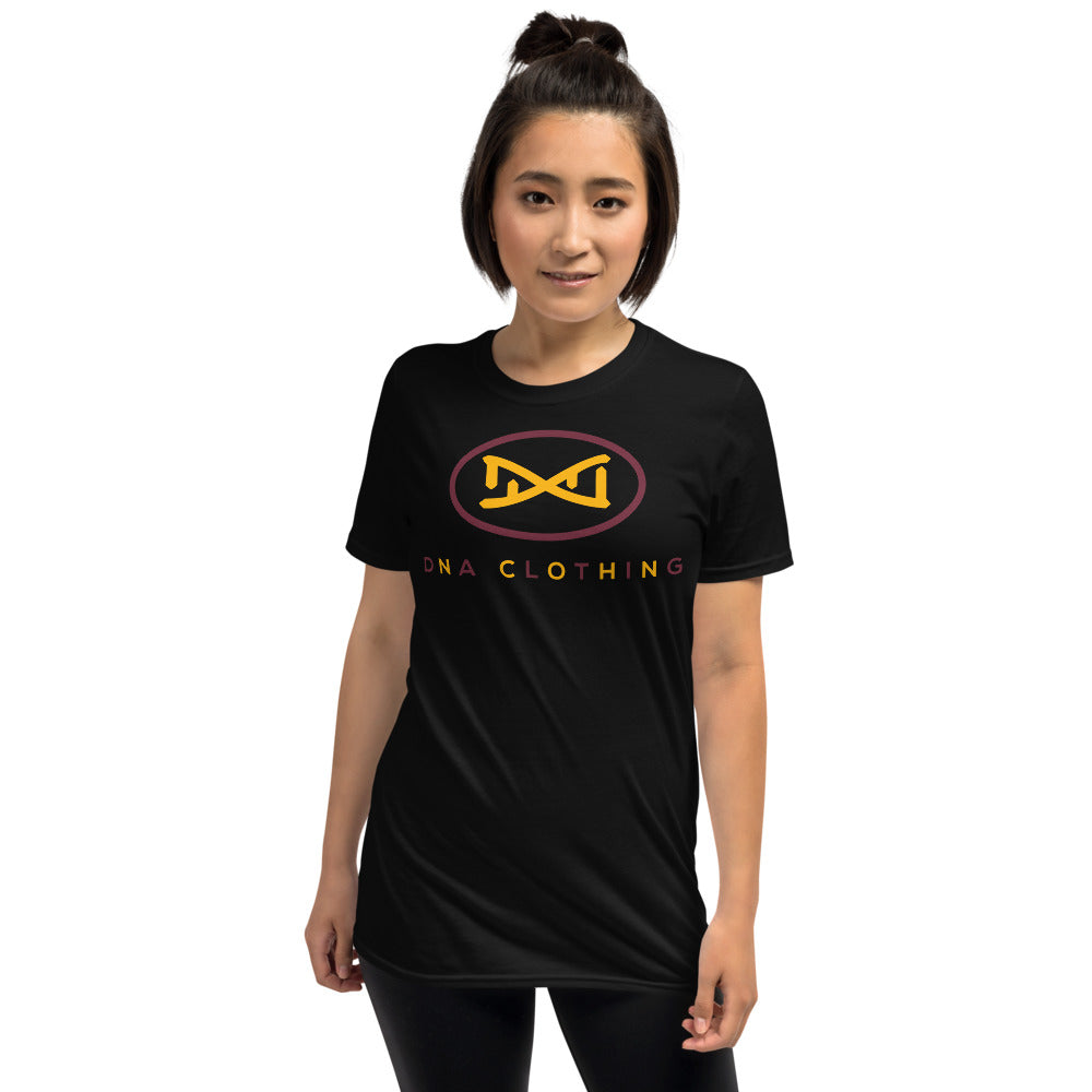 New DNA Brand Burgundy and Gold Short-Sleeve Unisex T-Shirt