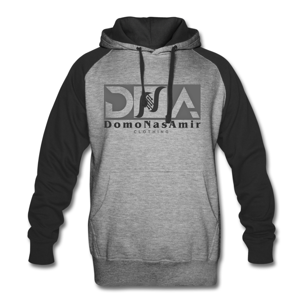 DNA Brand Colorblock Hoodie - heather gray/black