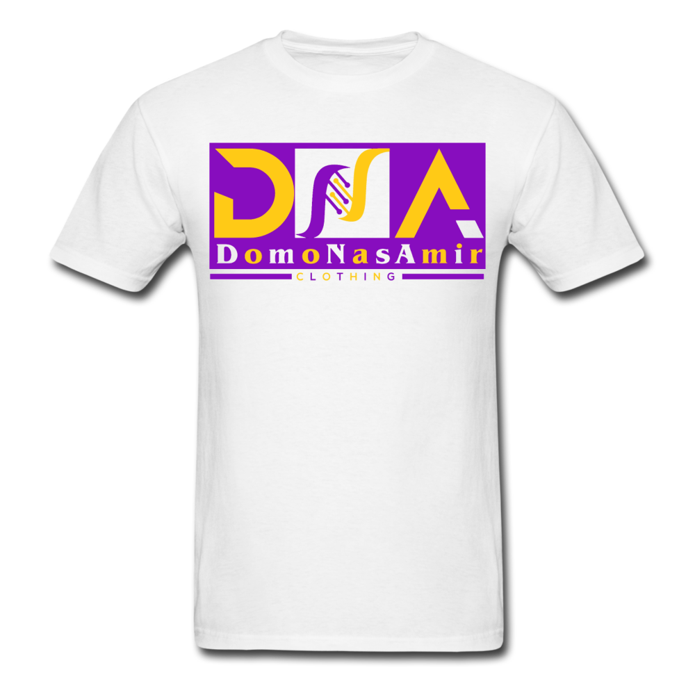 DNA Brand Lakers Colors, Q Dog Men's T-Shirt - white