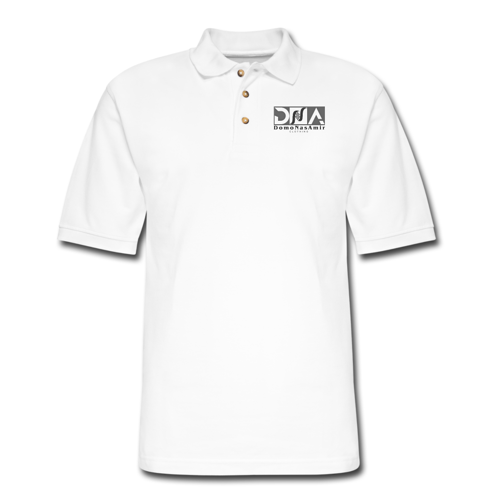 DNA Brand Men's Pique Polo Shirt - white