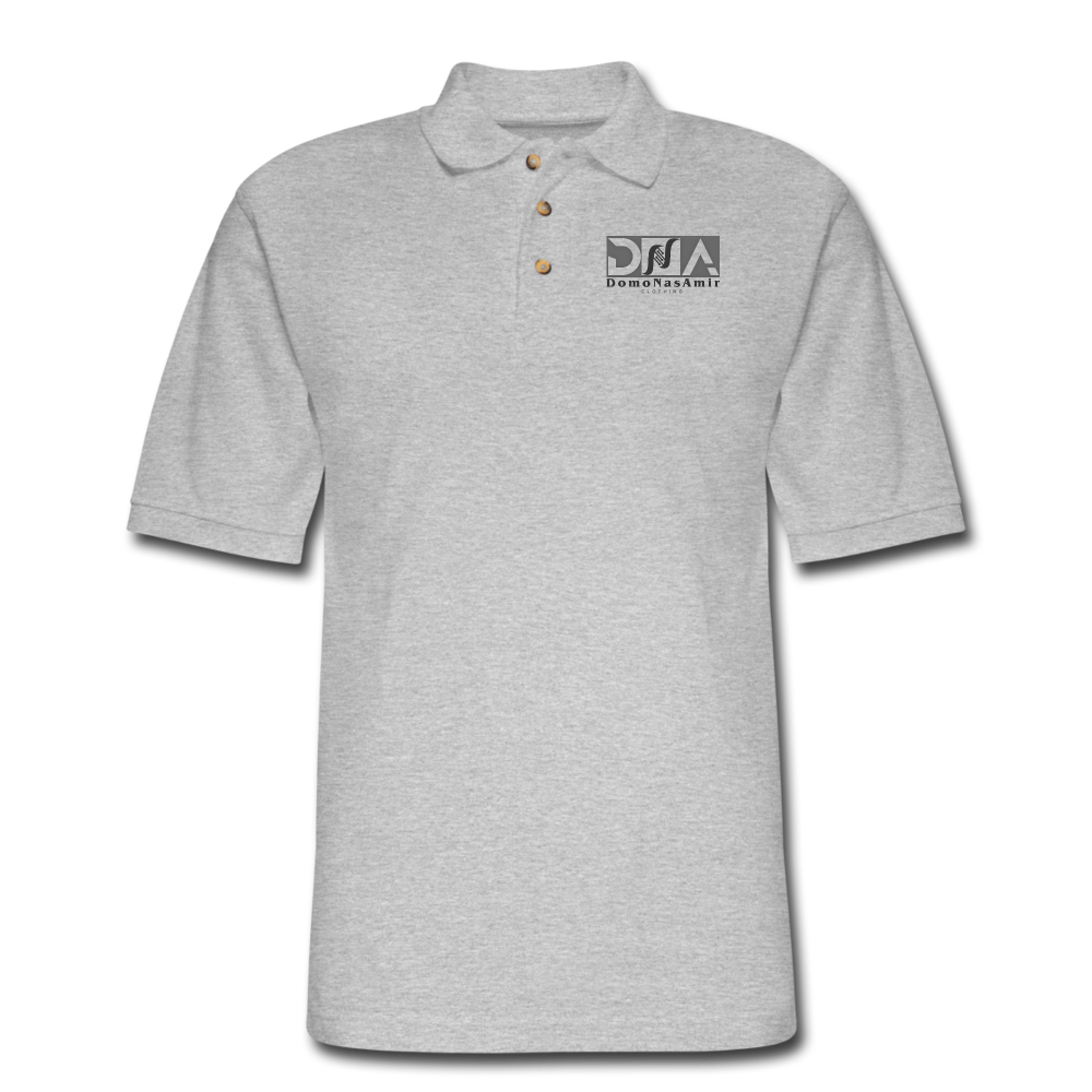 DNA Brand Men's Pique Polo Shirt - heather gray