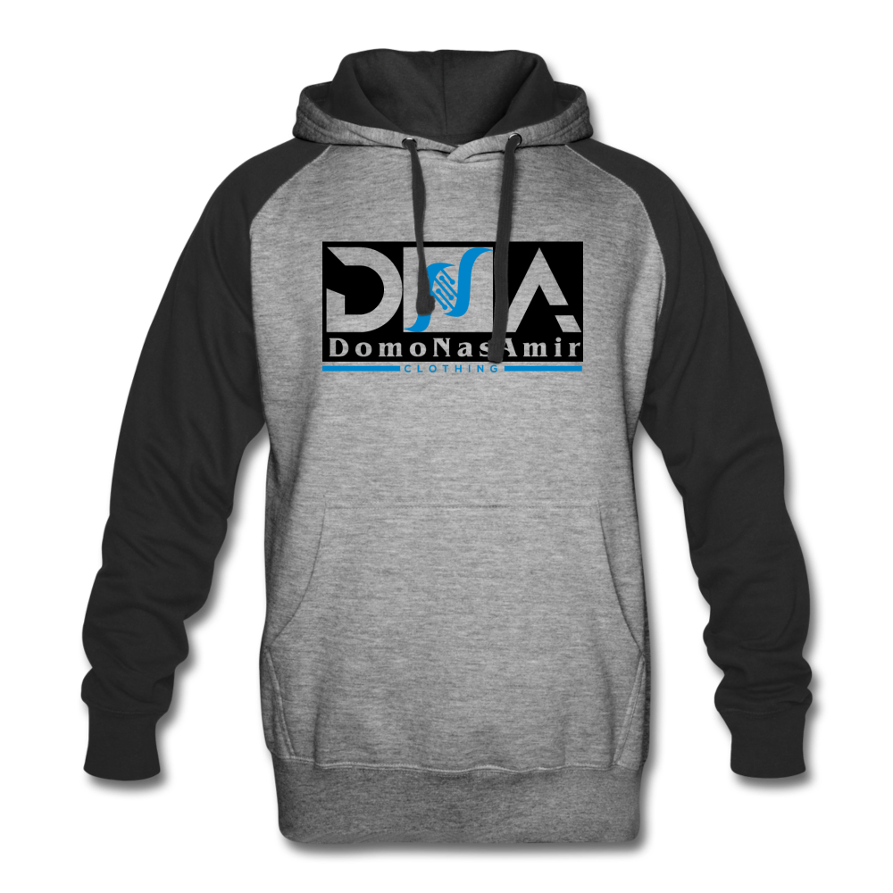 DNA Brand Colorblock Hoodie - heather gray/black