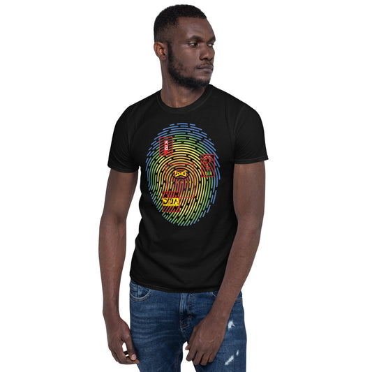 DNA Fingerprint Identity Tee in black by DNA Branding