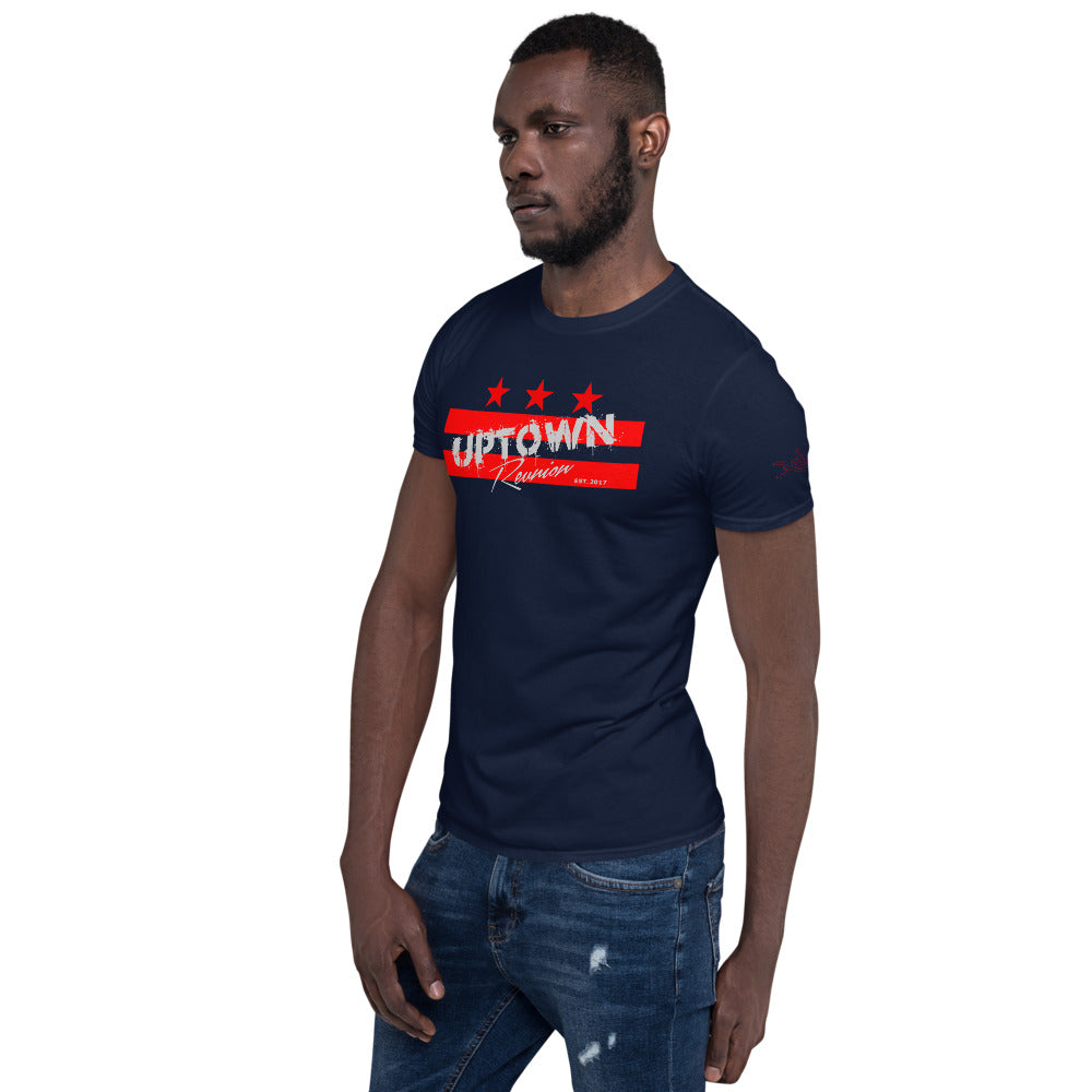 Uptown Reunion Red and Grey Logo Short-Sleeve Unisex T-Shirt