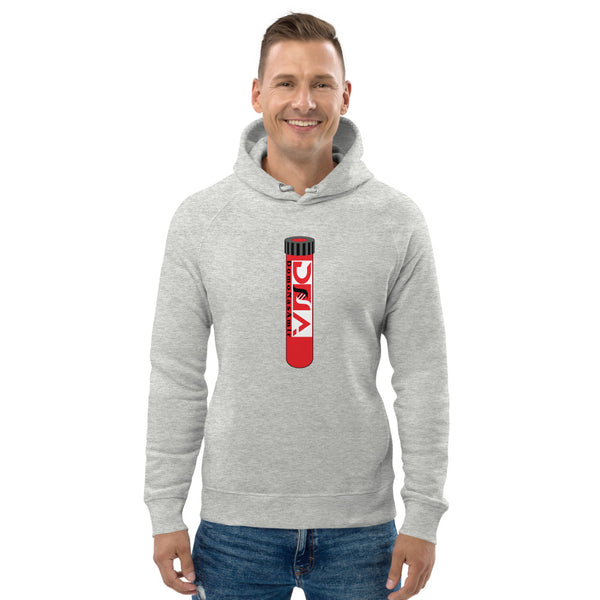 DNA Test Tube Red and White Unisex pullover hoodie DNA Branding