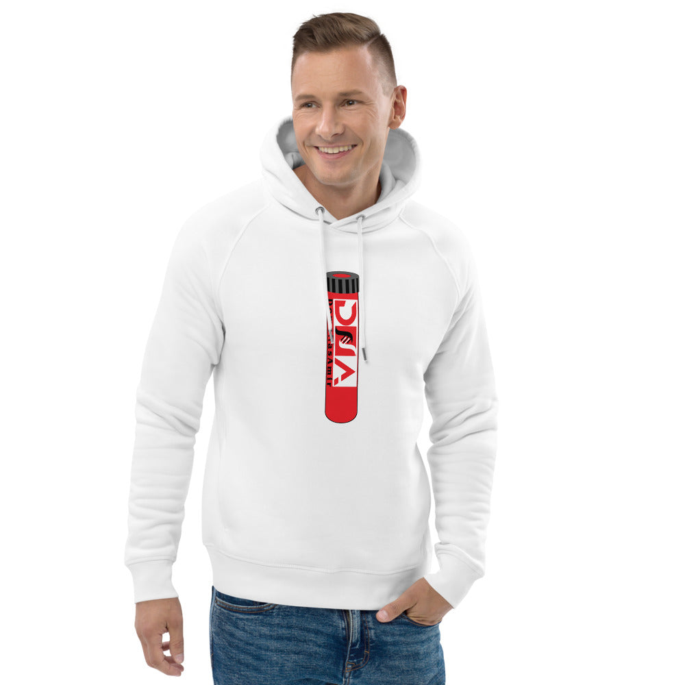 DNA Test Tube Red and White Unisex pullover hoodie
