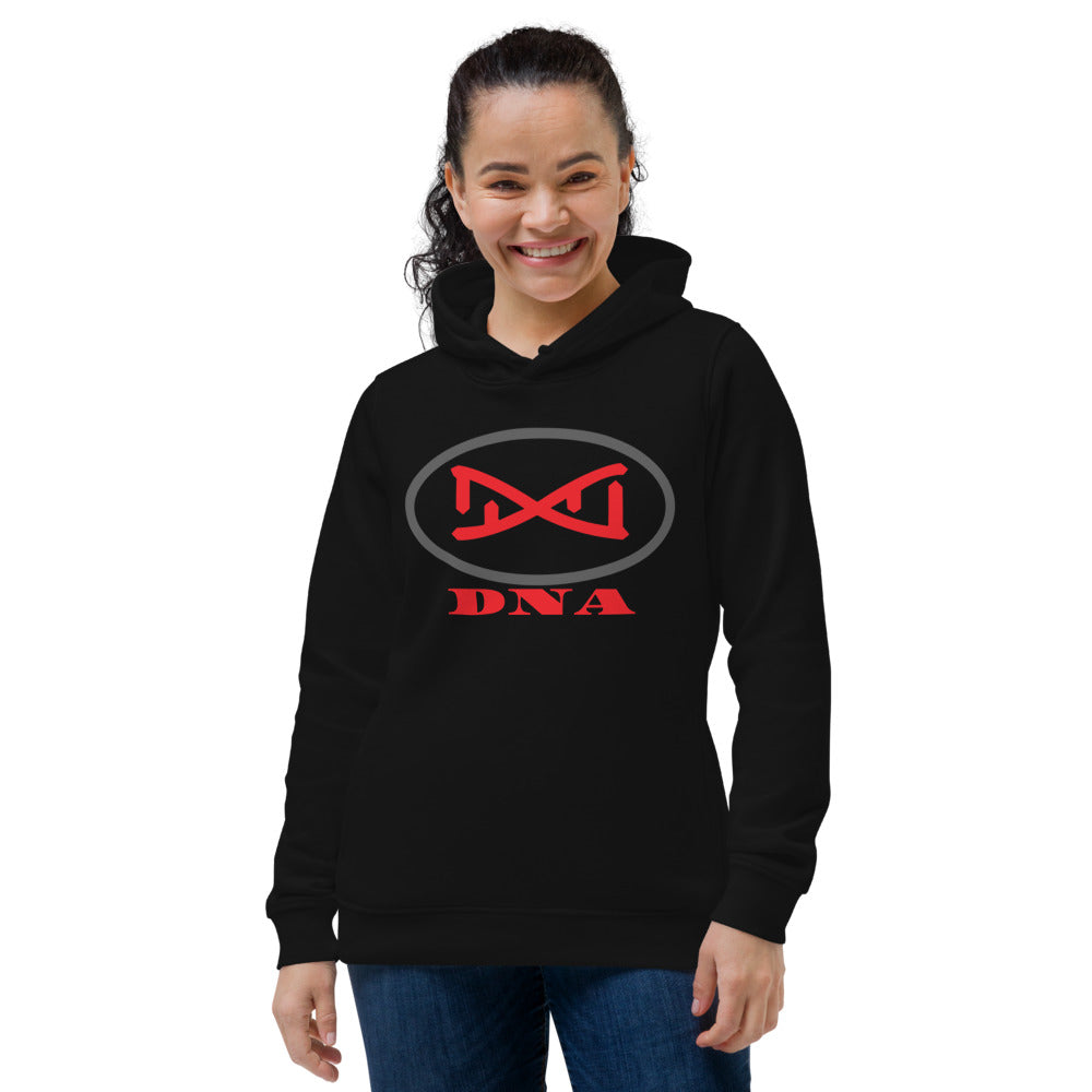 Red Grey DNA Logo Women's eco fitted hoodie