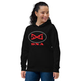 Red Grey DNA Logo Women's eco fitted hoodie